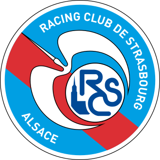RC Strasbourg Alsace official crest — 2026/27 Ligue 1 jerseys