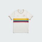 Camiseta Colombia Centenario 100 años para hombre, edición conmemorativa blanca, vista frontal