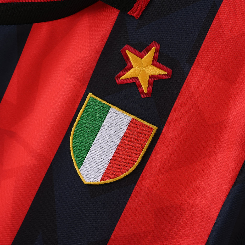 AC Milan 1993/94 Home Retro Jersey Italian star detail