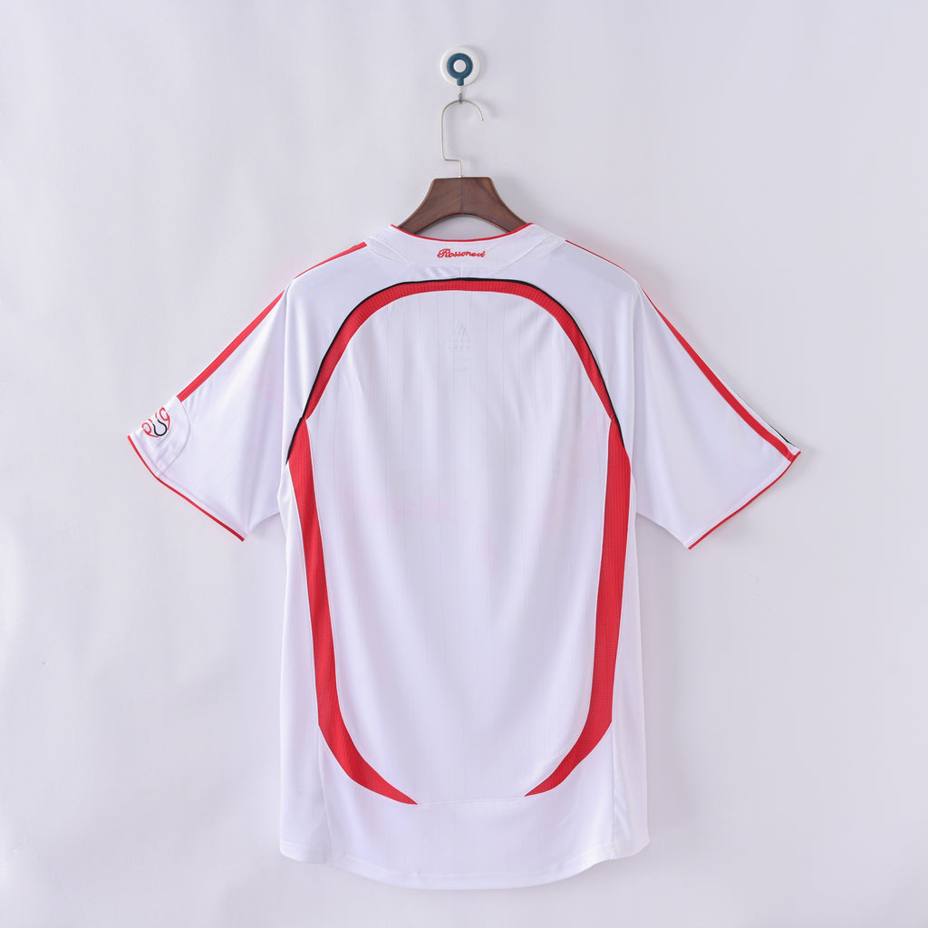 AC Milan 2006/07 Away Retro Jersey - complete back view