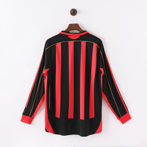 AC Milan 2006/07 home long sleeve retro jersey back view