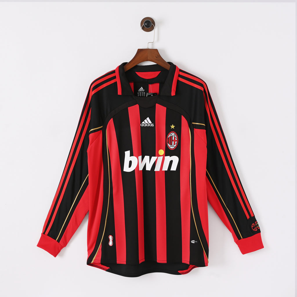 AC Milan 2006/07 home long sleeve retro jersey front view