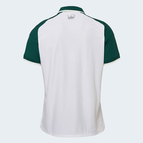 Al Ahli 2026/27 away jersey Player version back view in off white green and gold