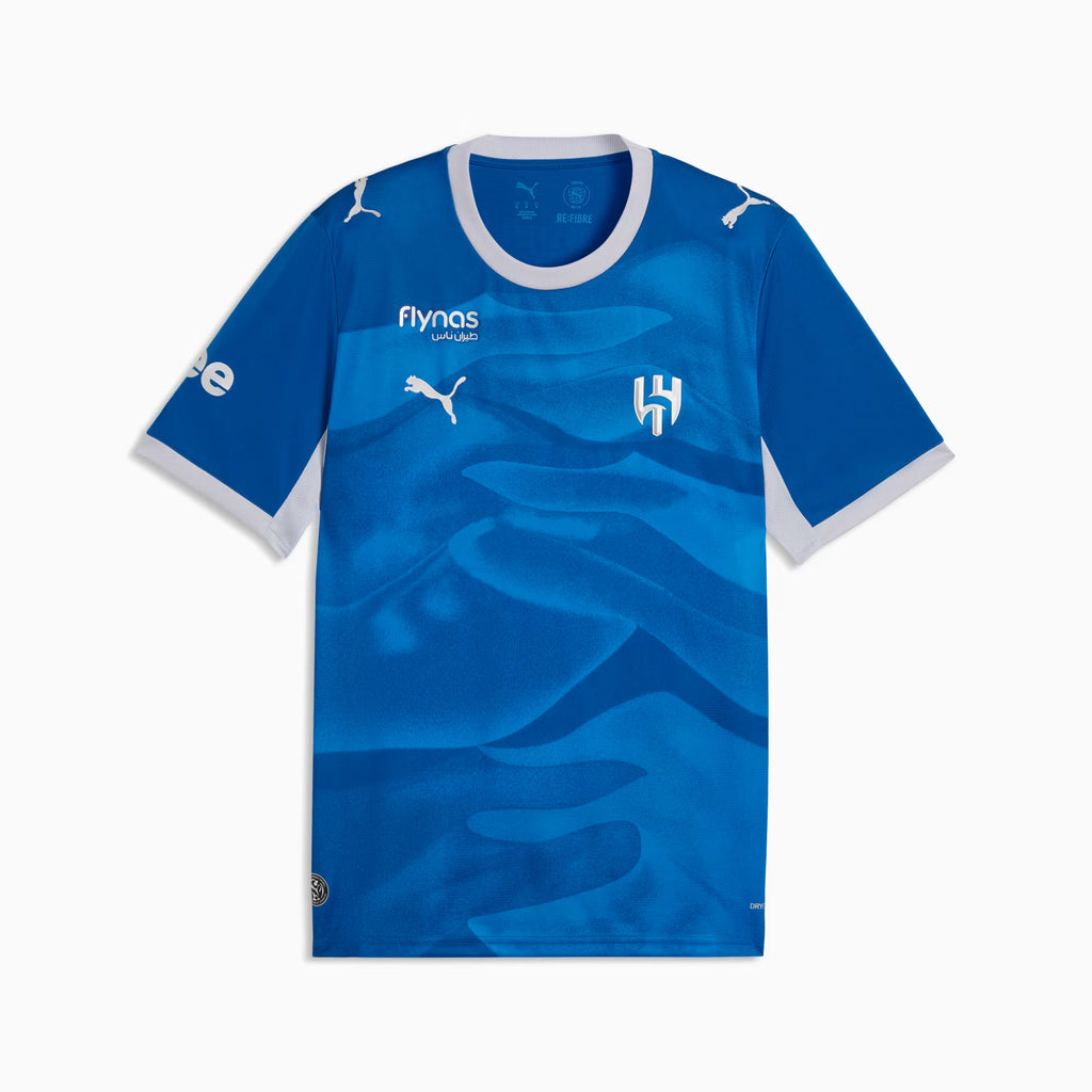 Al Hilal 2026/27 home jersey Fan version front view in blue and silver