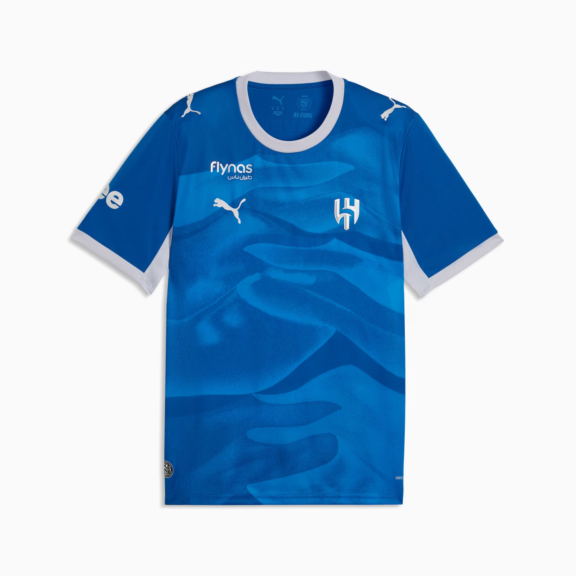 Al Hilal 2026/27 home jersey Fan version front view in blue and silver
