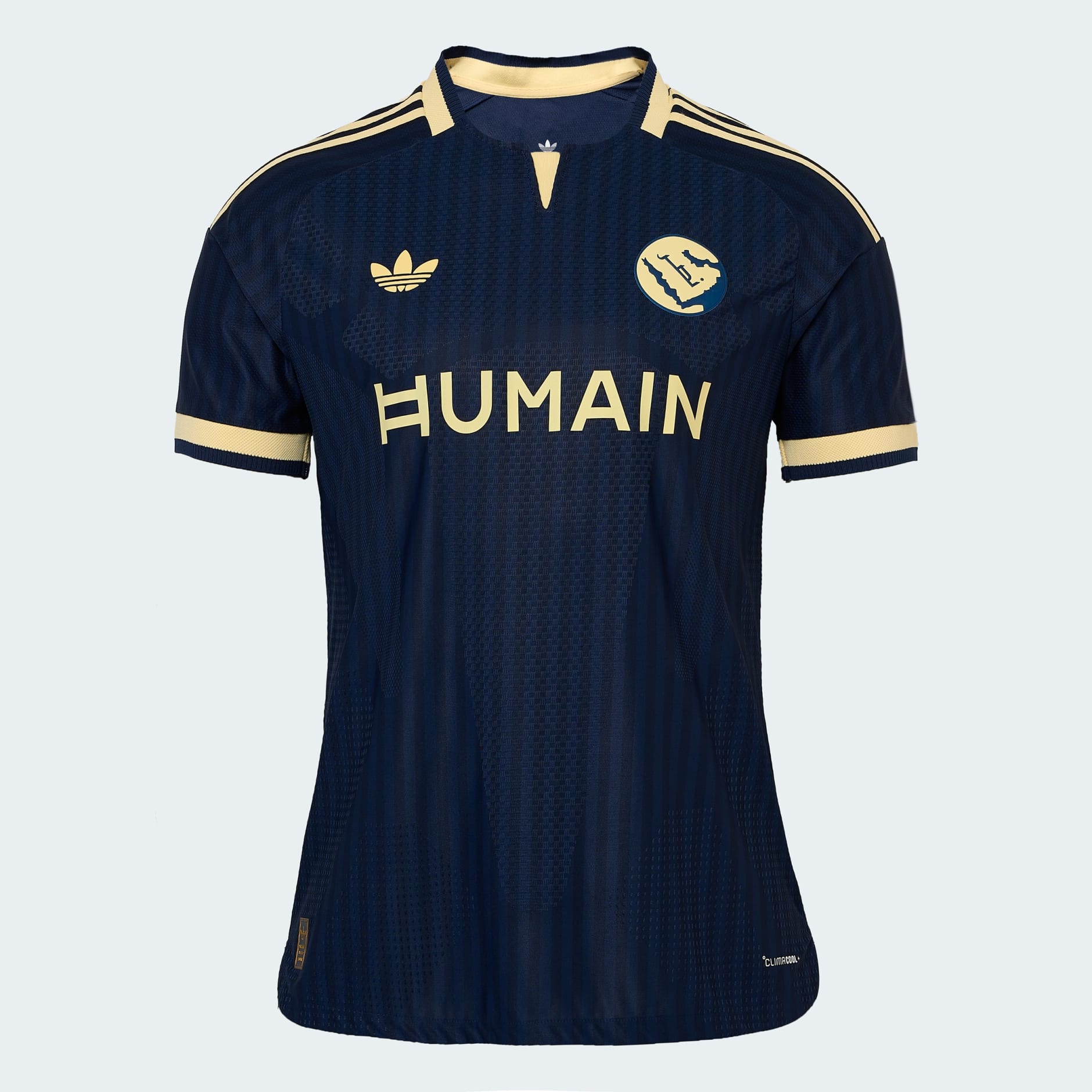Al Nassr 2026/27 away jersey Player version front view in navy blue