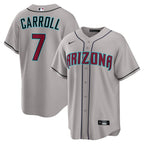 GoalStyle Arizona Diamondbacks Gray Road men's jersey front and back