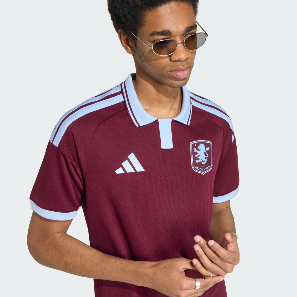 Aston Villa 2026/27 Home Fan Jersey collar and trim detail