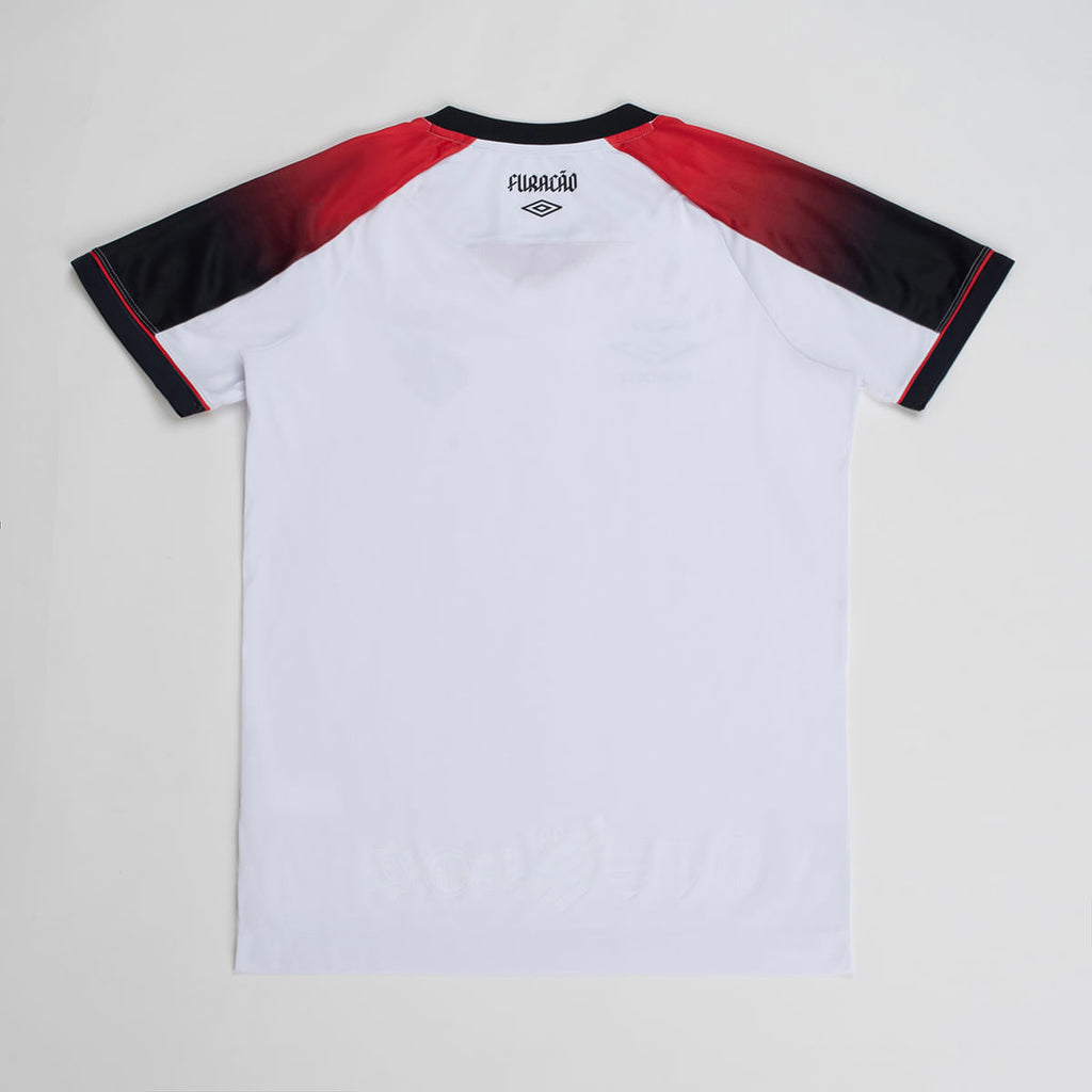 Athletico Paranaense 2026 away jersey Fan version back view in white red and black