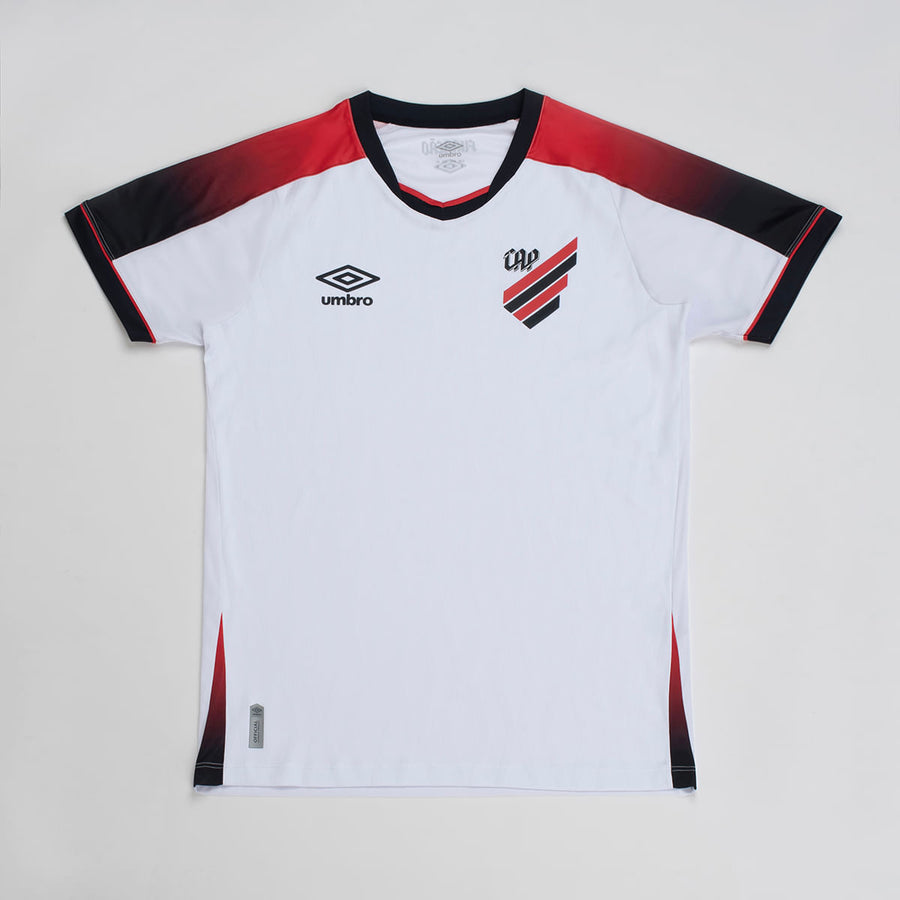 Athletico Paranaense 2026 away jersey Fan version front view in white red and black