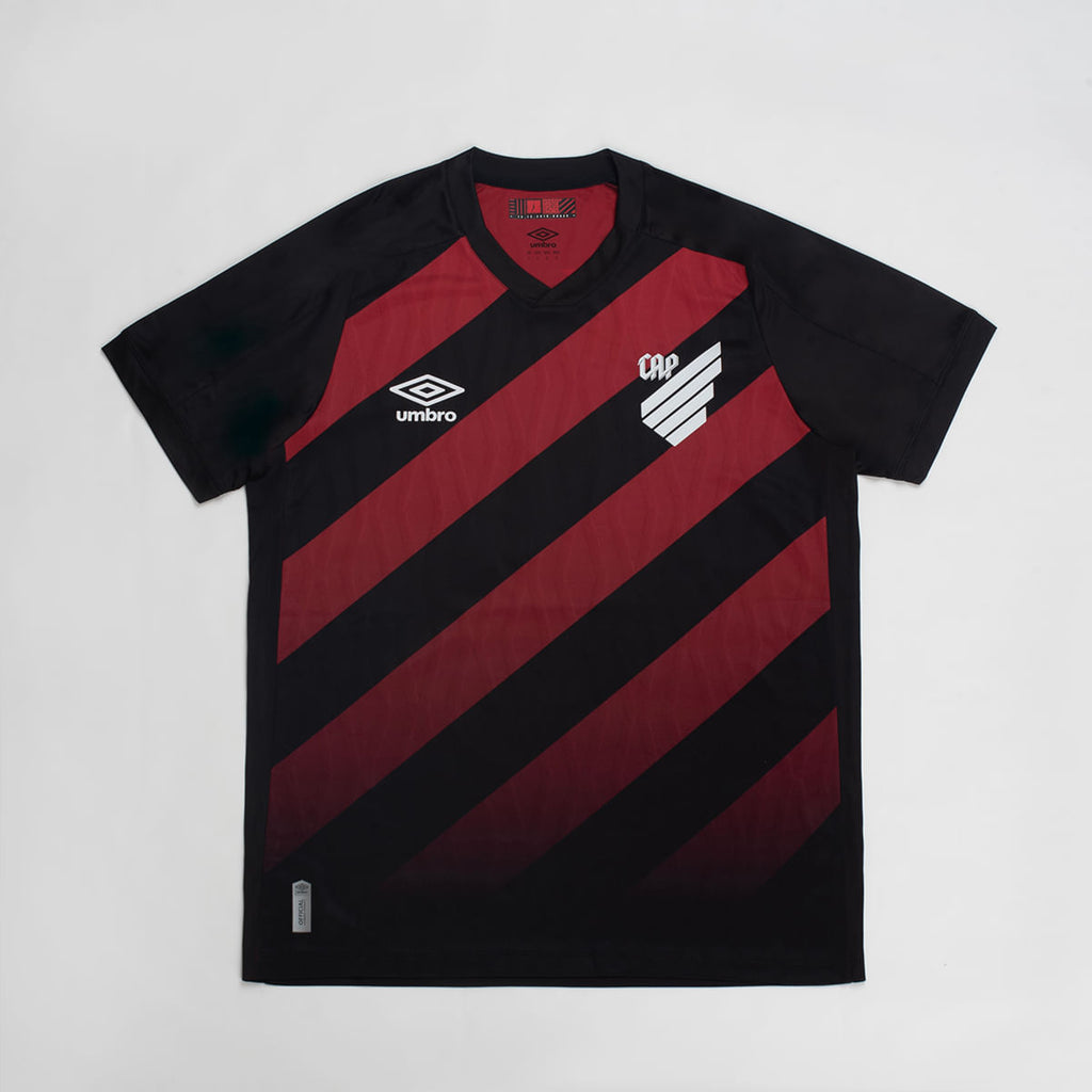 Athletico Paranaense 2026 home jersey Fan version front view in red and black