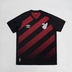 Athletico Paranaense 2026 home jersey Fan version front view in red and black
