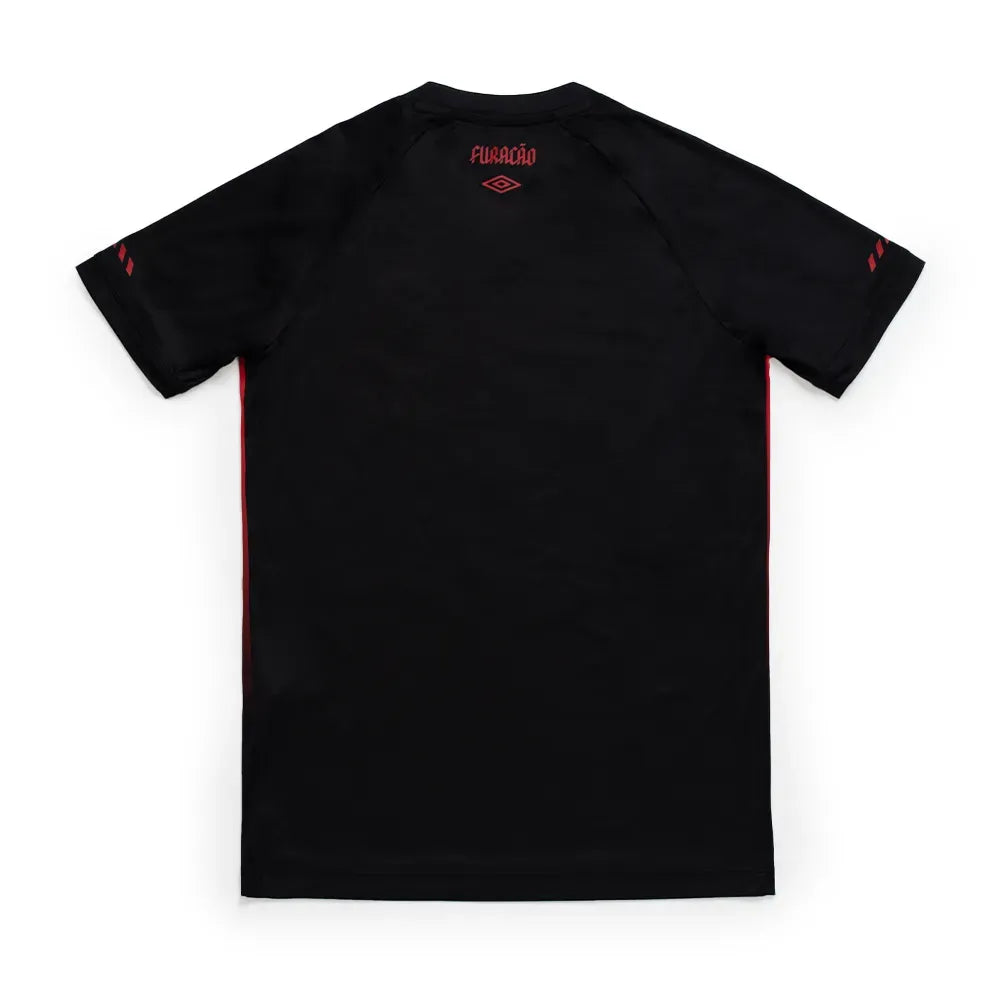 Athletico Paranaense 2026 third jersey Fan version back view in black and red