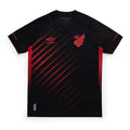 Athletico Paranaense 2026 third jersey Fan version front view in black and red