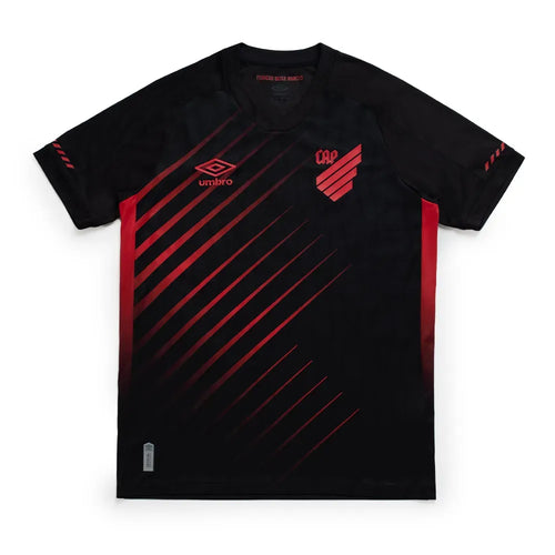 Athletico Paranaense 2026 third jersey Fan version front view in black and red