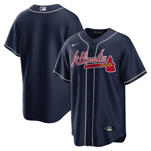 Atlanta Braves Jersey — Navy Alternate — front view