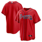 Atlanta Braves Jersey — Red Alternate — front view