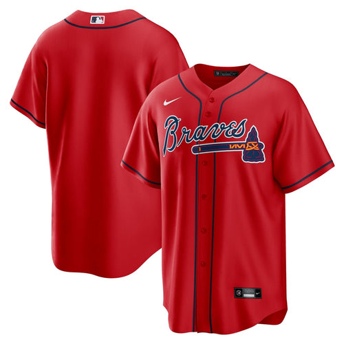 Atlanta Braves Jersey — Red Alternate — front view