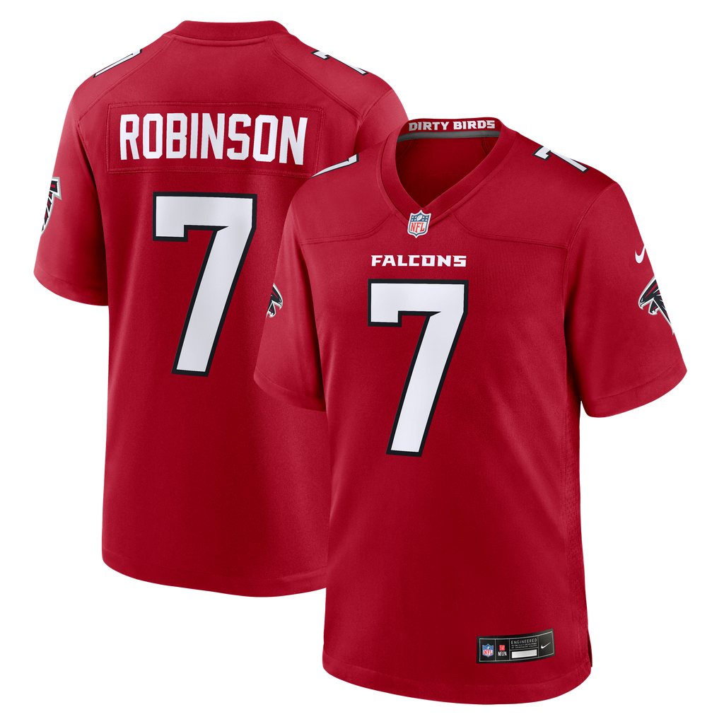 GoalStyle Atlanta Falcons Bijan Robinson #7 Game Jersey front and back
