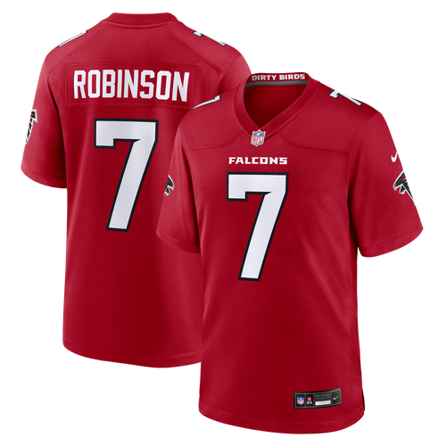 GoalStyle Atlanta Falcons Bijan Robinson #7 Game Jersey front and back