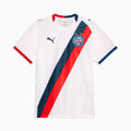 Bahia 2026 home jersey Fan version front view in white with red and blue sash