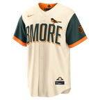 Baltimore Orioles Cream 2026 City Connect jersey masculino, vista frontal