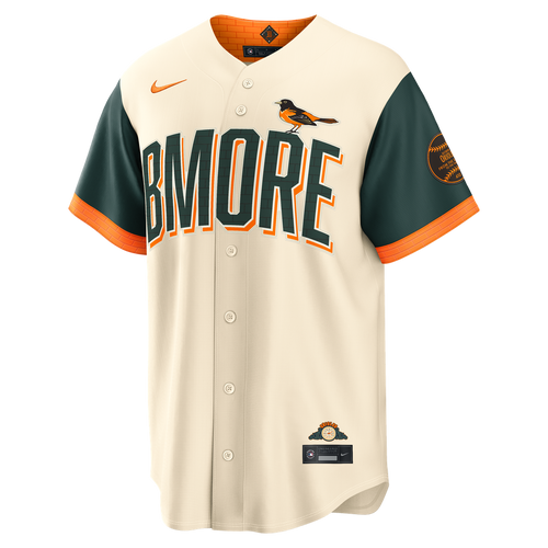 Baltimore Orioles Cream 2026 City Connect jersey masculino, vista frontal