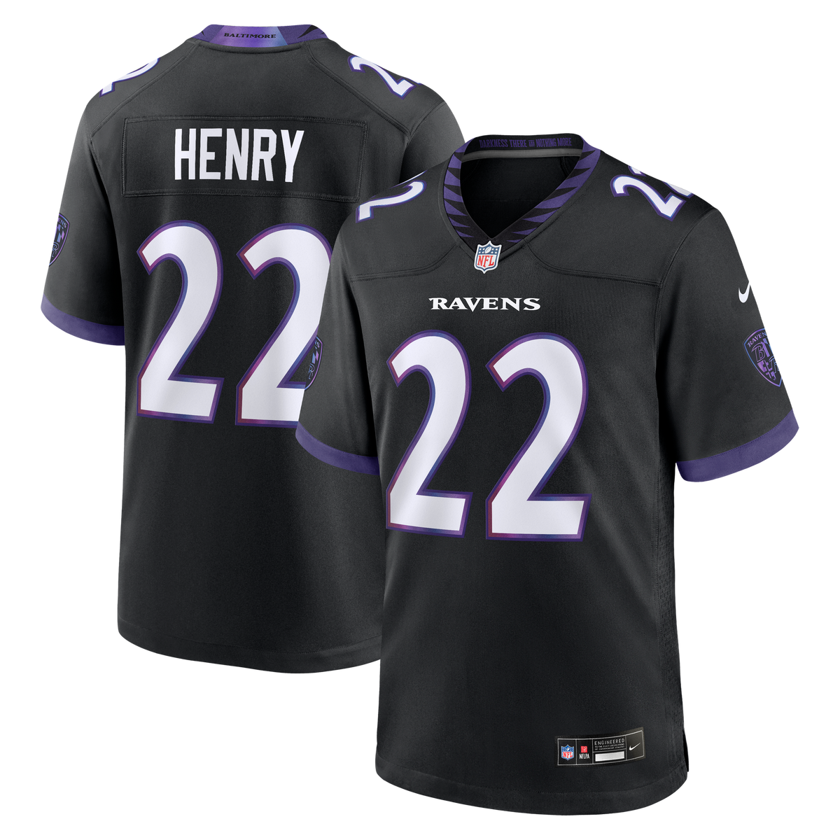 Baltimore Ravens NFL jersey — Derrick Henry #22 — front view
