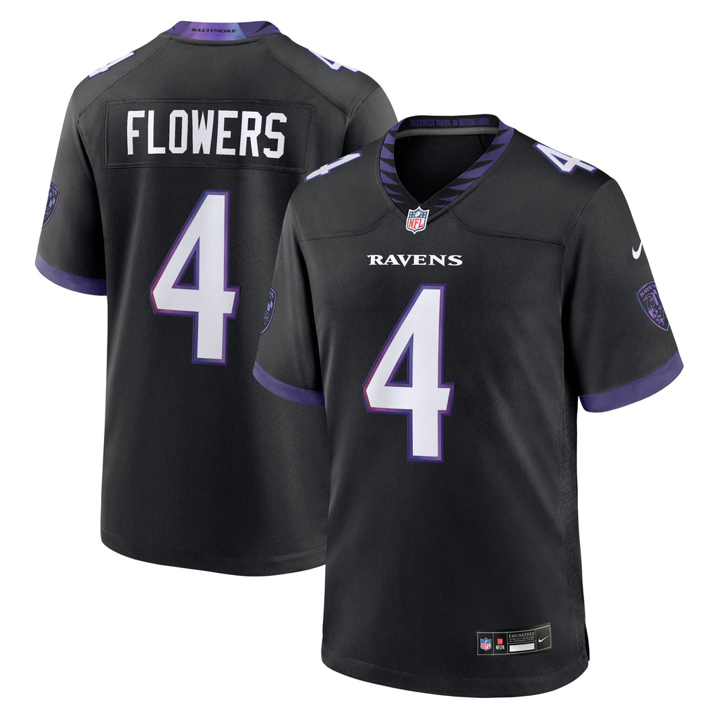Baltimore Ravens NFL jersey — Zay Flowers #4 — front view