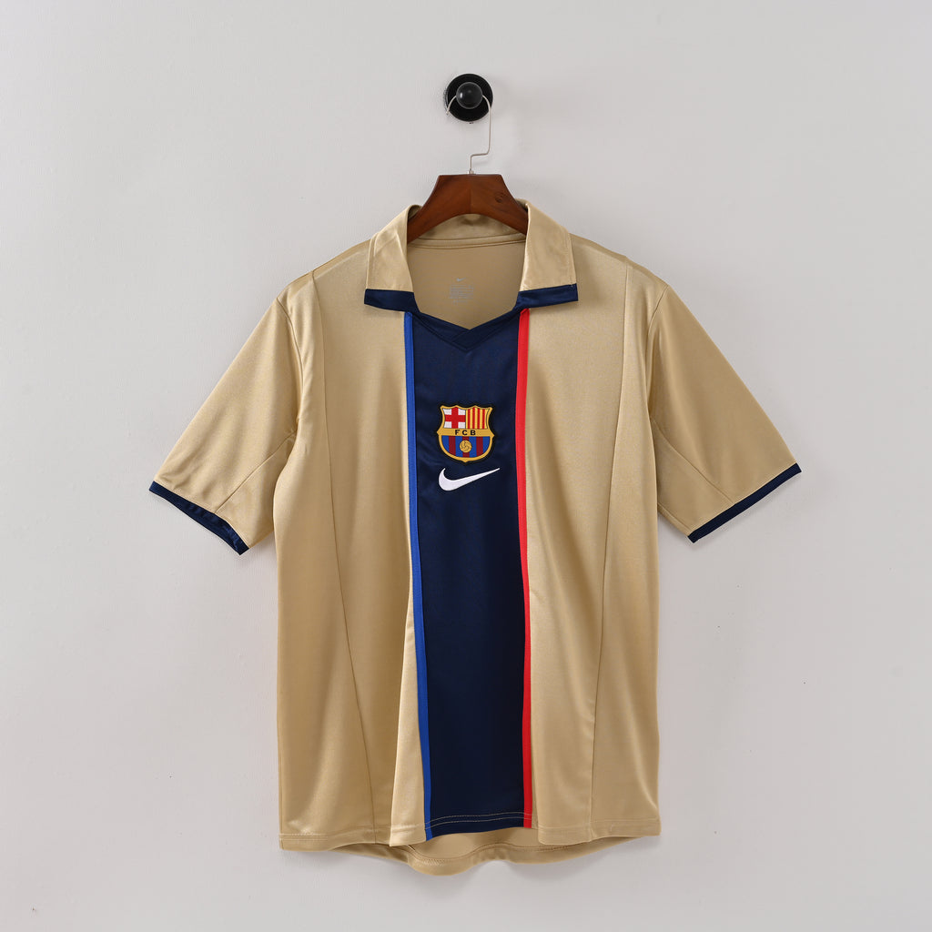 FC Barcelona 2001/02 Away Retro Jersey full front view