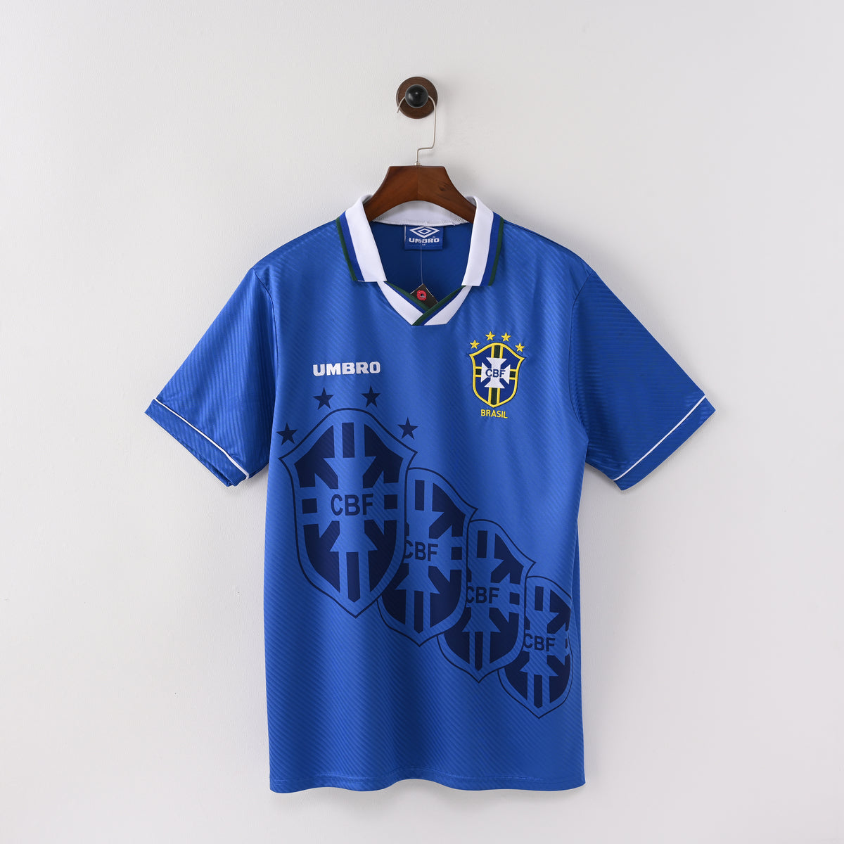 Brazil 1995–97 Four-Star Away Retro Jersey - front view