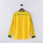 Brazil 1998 World Cup Home Long Sleeve Retro Jersey back view
