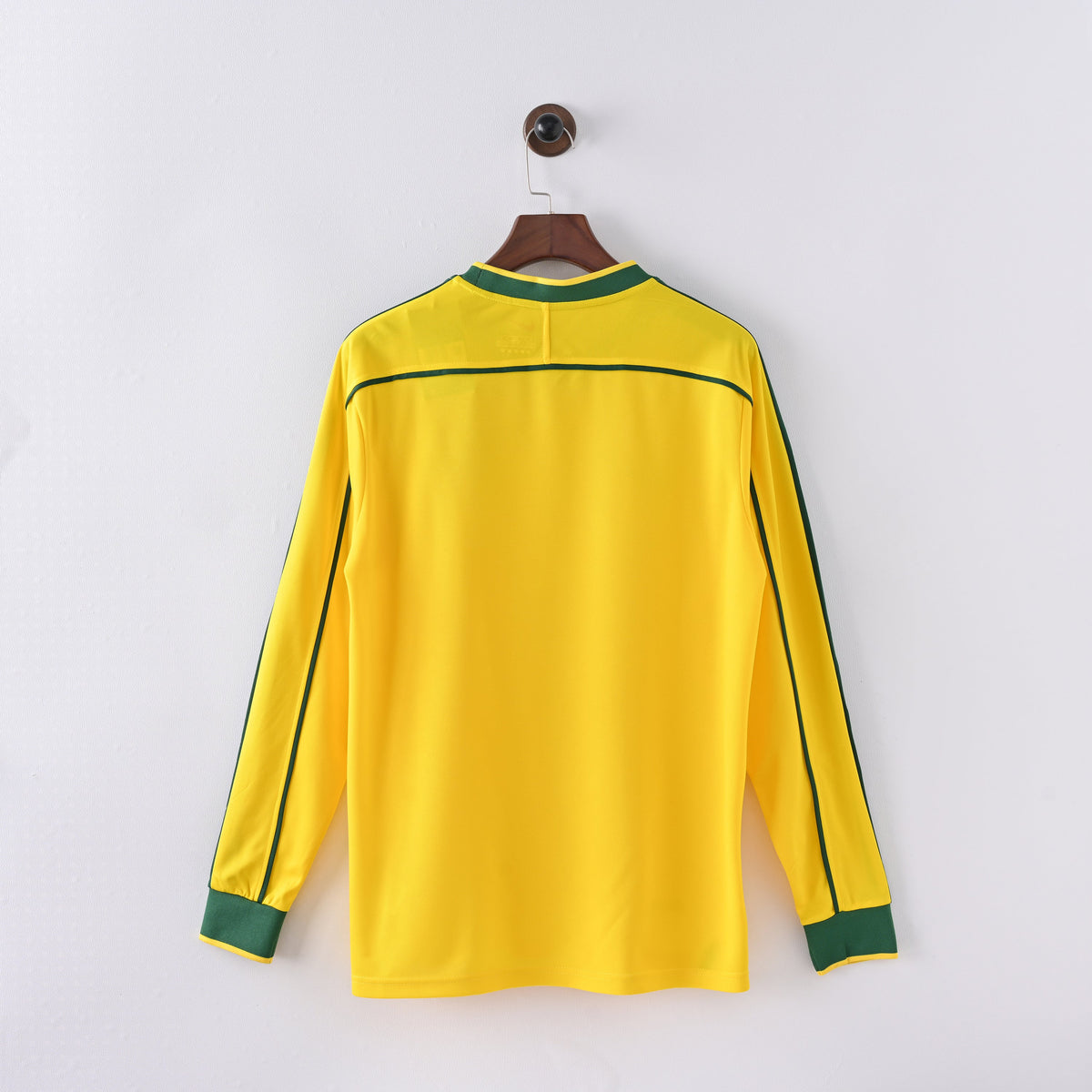 Brazil 1998 World Cup Home Long Sleeve Retro Jersey back view