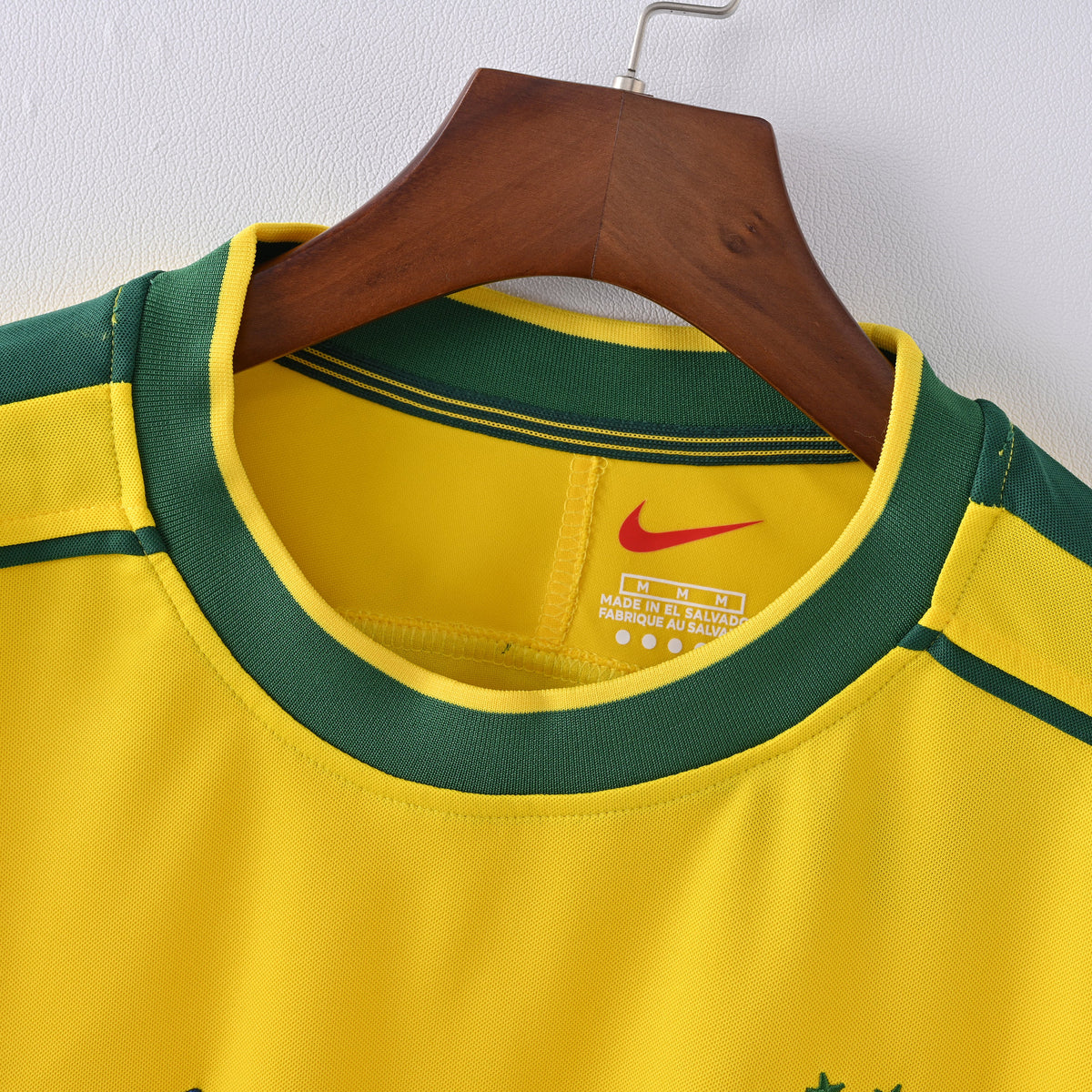 Brazil 1998 World Cup Home Long Sleeve Retro Jersey detail