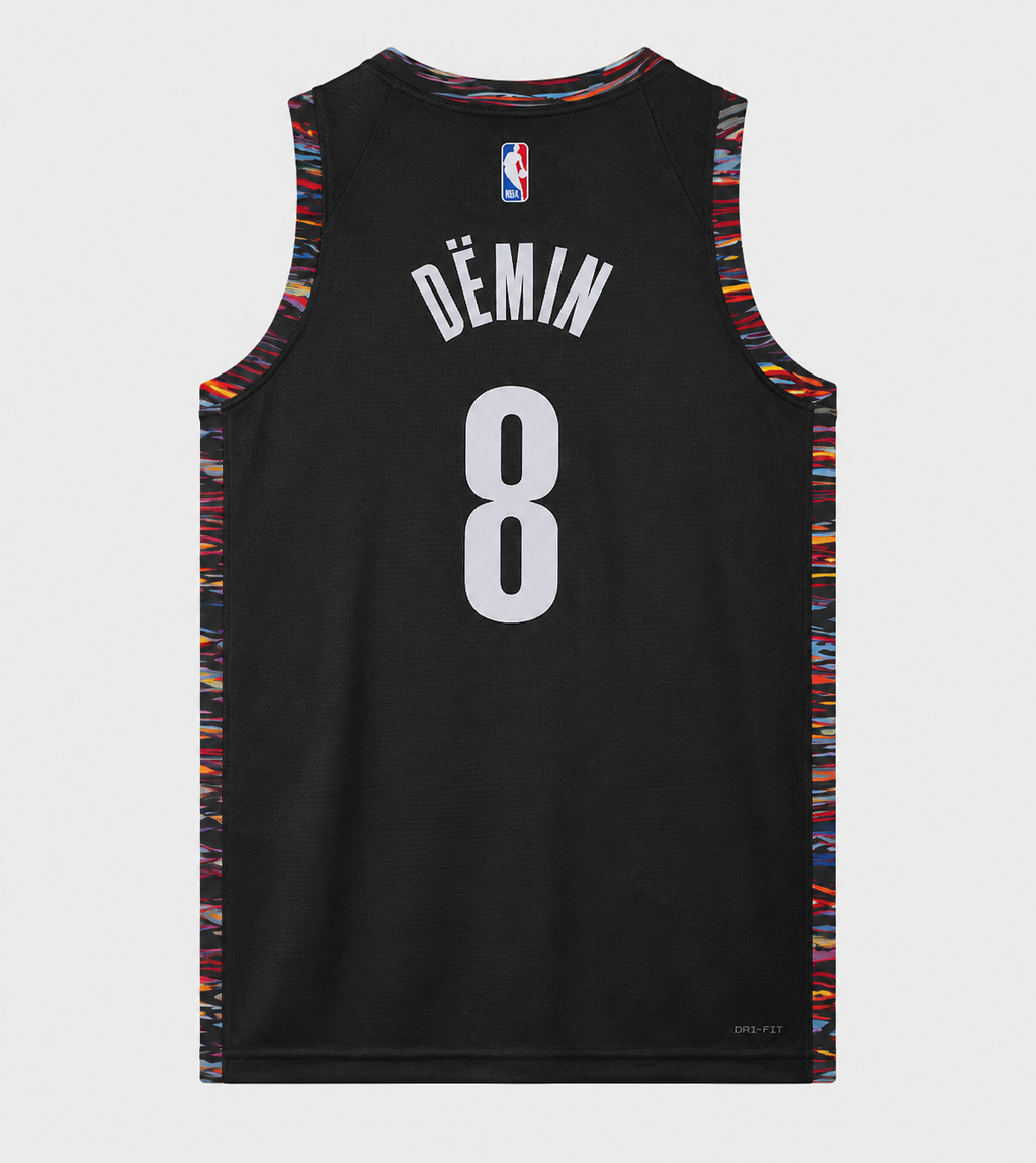 Brooklyn Nets 2025/26 City Edition jersey Egor Dëmin #8 espalda