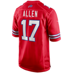 GoalStyle Buffalo Bills Red Alternate Game jersey back, isolated product image
