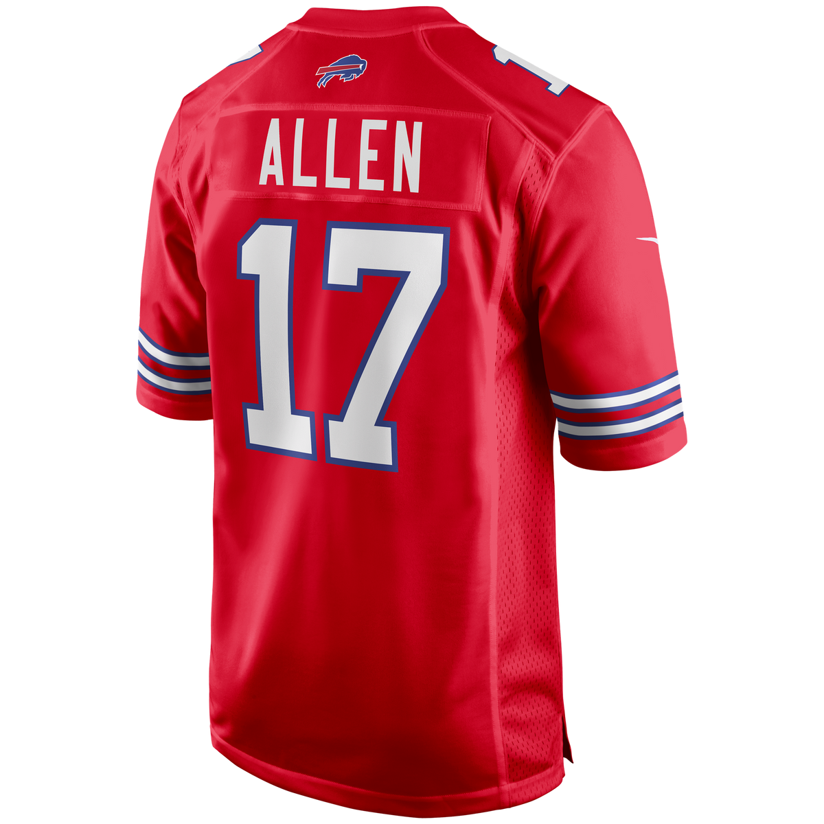 GoalStyle Buffalo Bills Red Alternate Game jersey back, isolated product image