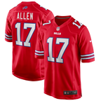 GoalStyle Buffalo Bills Red Alternate Game jersey front and back, isolated product image