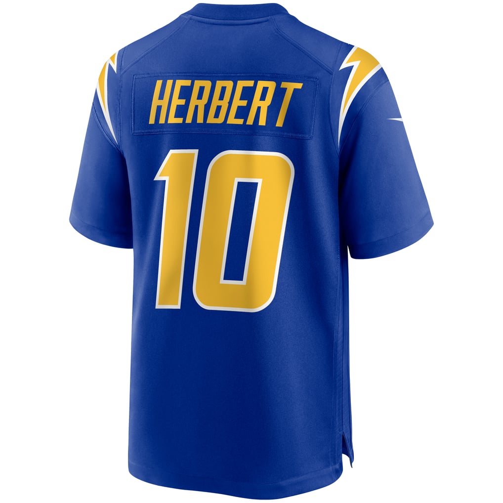 Los Angeles Chargers Alternate Royal jersey Justin Herbert #10 back