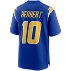 Los Angeles Chargers Alternate Royal jersey Justin Herbert #10 back