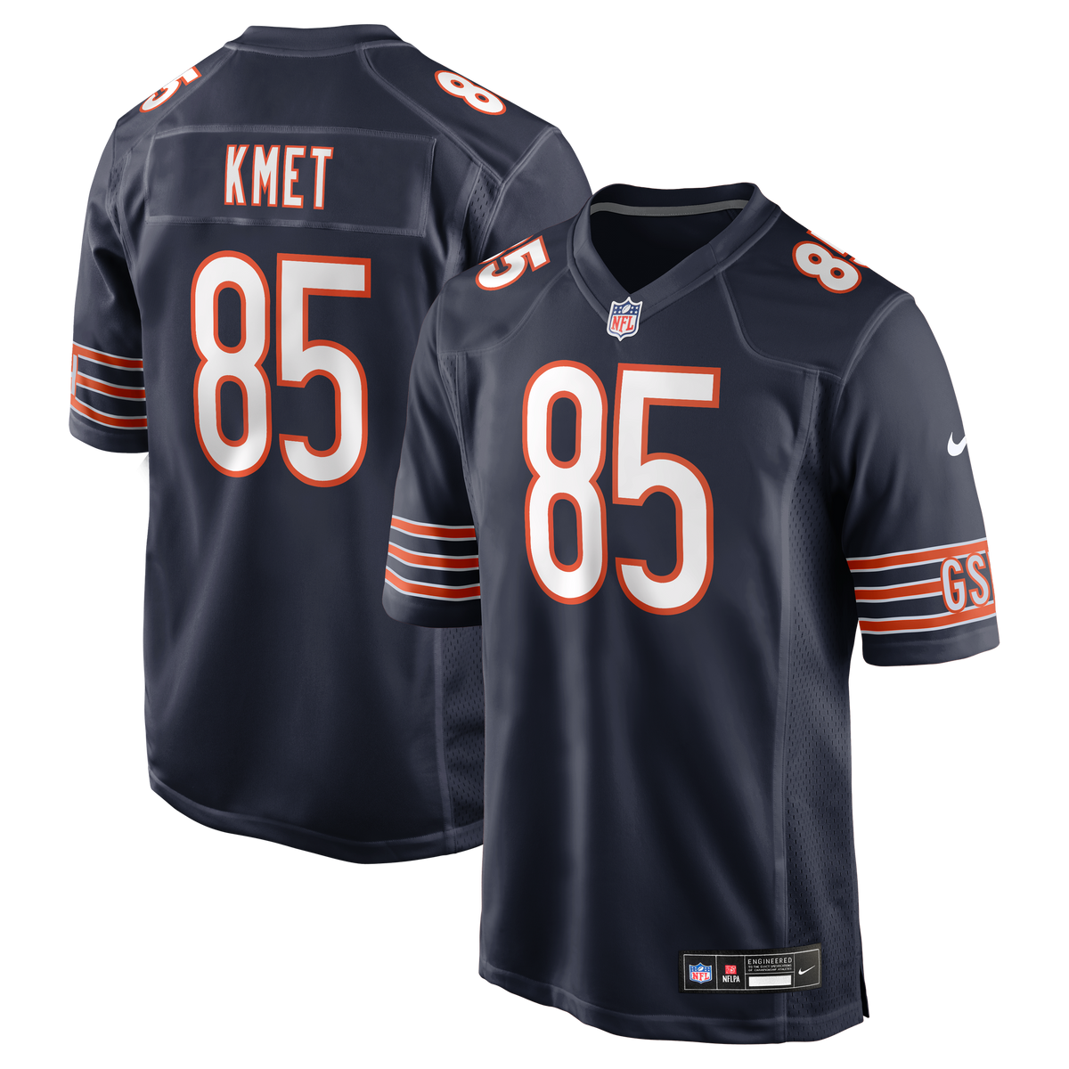 Chicago Bears NFL jersey — Cole Kmet #85 — front view