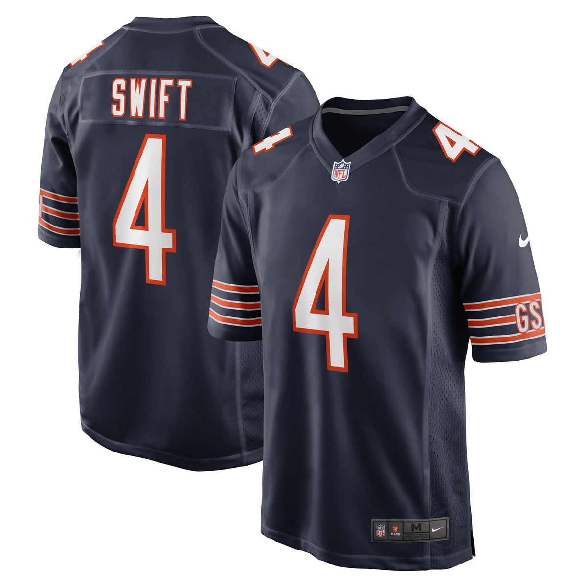 Chicago Bears NFL jersey — D'Andre Swift #4 — front view