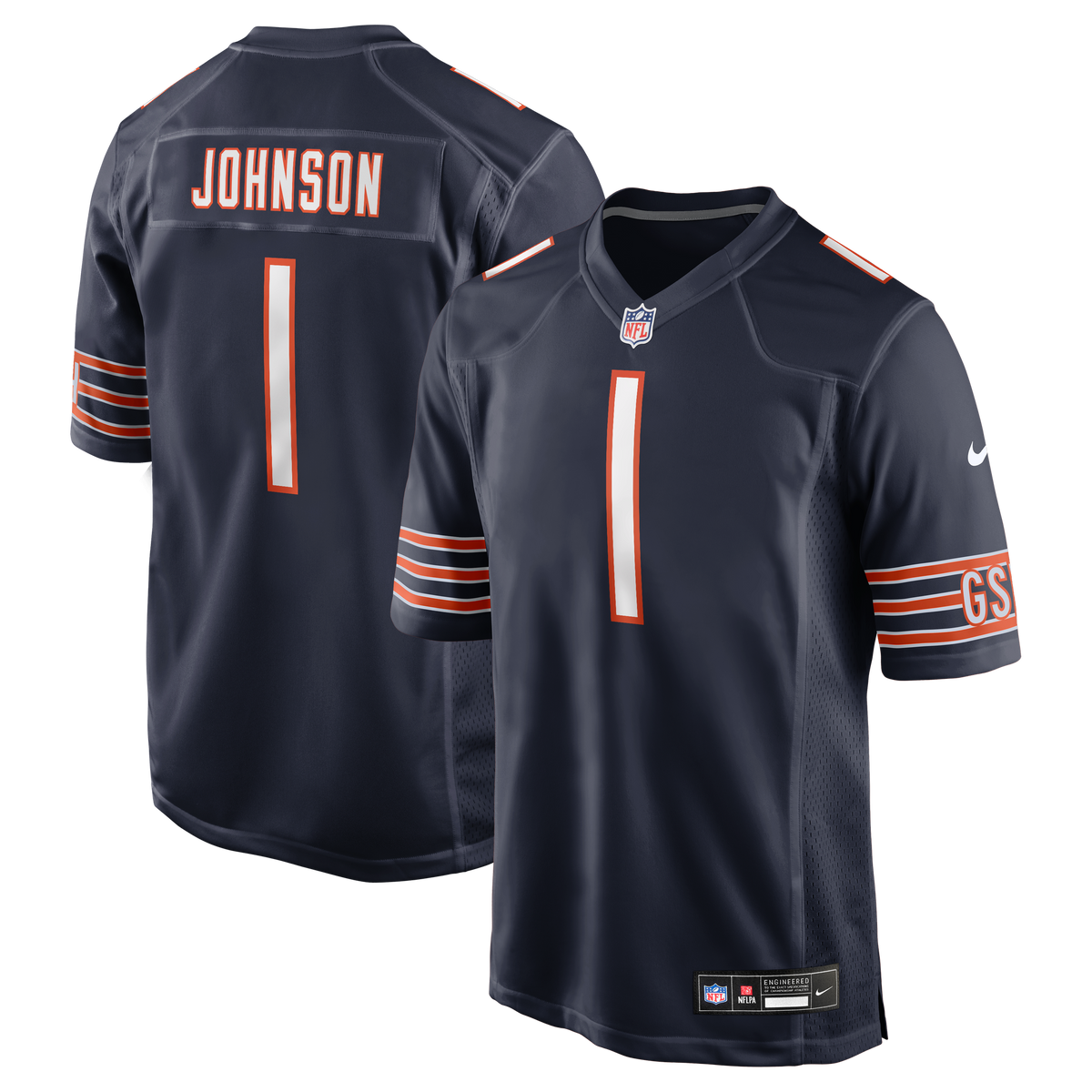 Chicago Bears NFL jersey — Jaylon Johnson #1 — front view