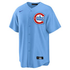 Chicago Cubs Light Blue Alternate jersey masculino, vista frontal