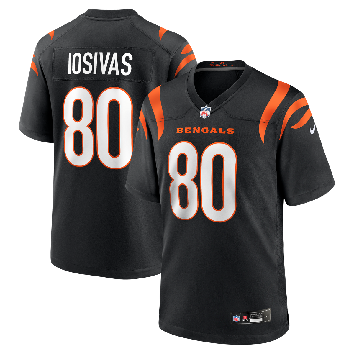Cincinnati Bengals NFL jersey — Andrei Iosivas #80 — front view