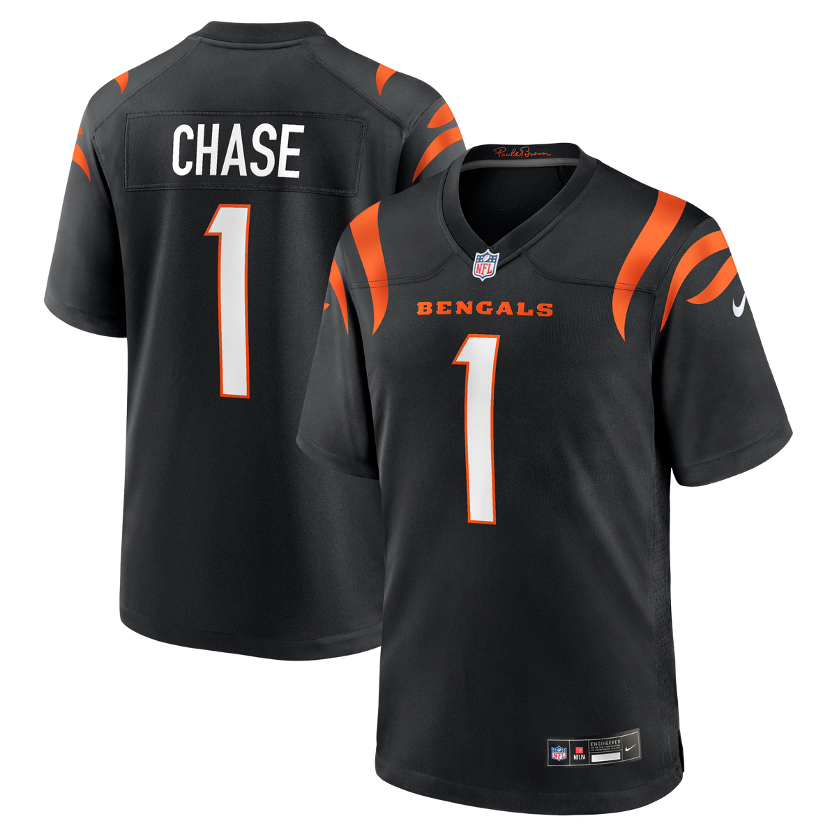 Cincinnati Bengals NFL jersey — Ja'Marr Chase #1 — front view