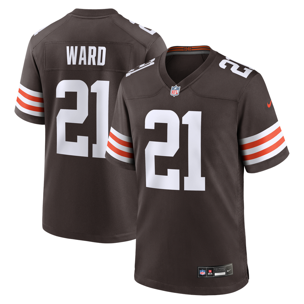 Cleveland Browns NFL jersey — Denzel Ward #21 — front view