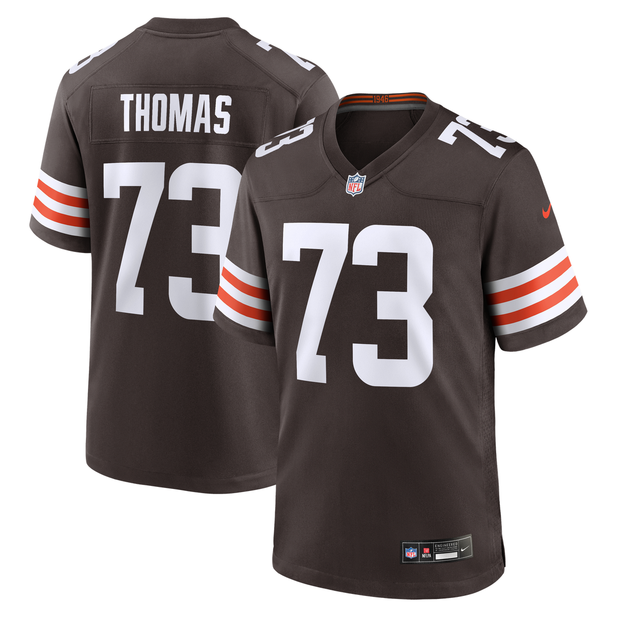 Cleveland Browns NFL jersey — Joe Thomas #73 — front view