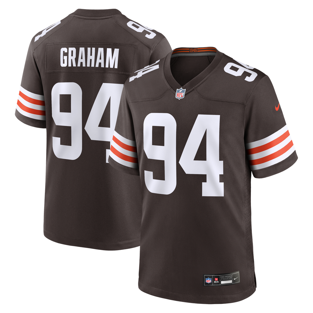 Cleveland Browns NFL jersey — Mason Graham #99 — front view