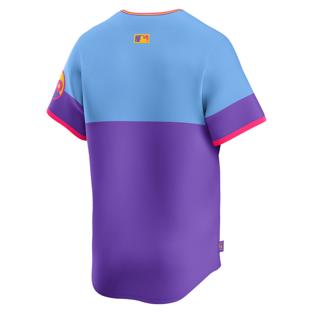 Colorado Rockies Purple Light Blue 2025 City Connect men's jersey back